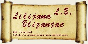 Lilijana Blizanjac vizit kartica